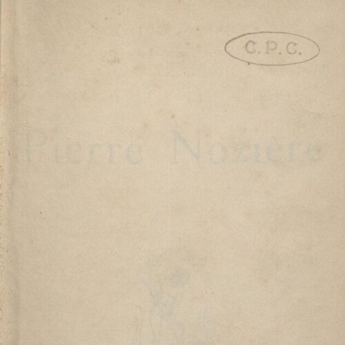 18.5 x 12 cm; 10 s.p. + 326 p. + 8 s.p., l. 2 bookplate CPC on recto, l. 3 half-title page on recto, other works by the same 